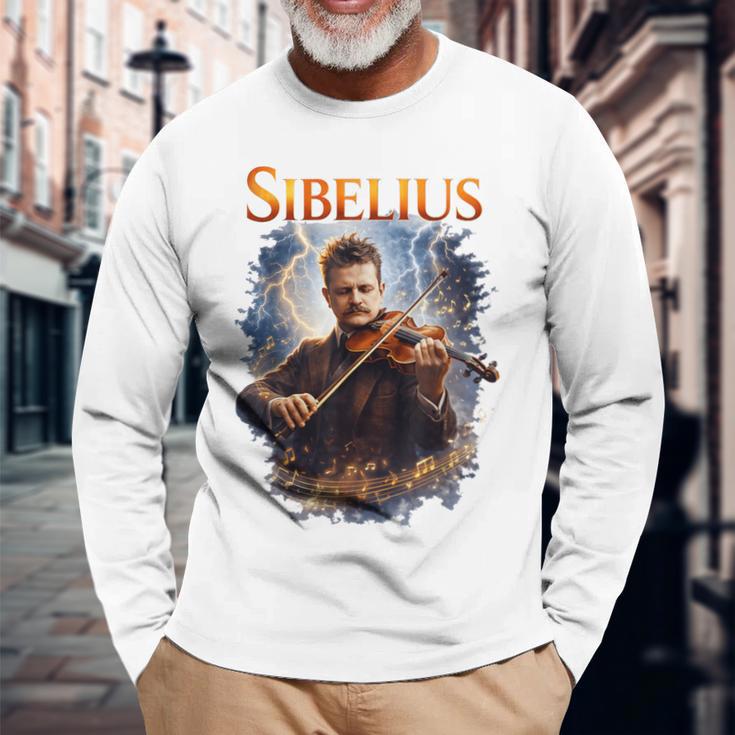 ジャン・シベリウス 作曲家 長袖Tシャツ 高齢者への贈り物