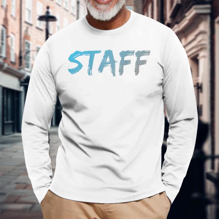 スタッフバックプリントデザインtシャツ イベントスタッフ用 長袖Tシャツ 高齢者への贈り物