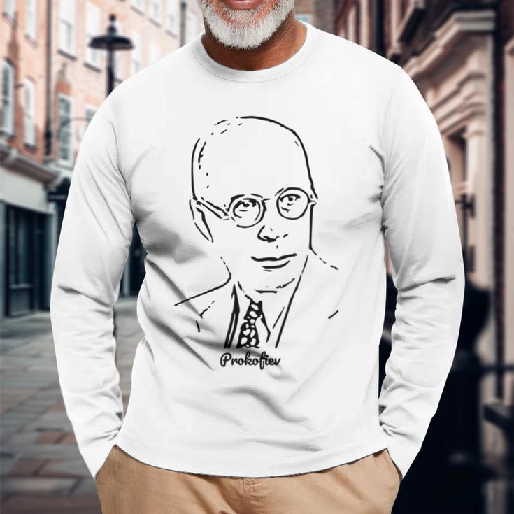 セルゲイ・プロコフィエフ クラシック音楽作曲家 長袖Tシャツ 高齢者への贈り物