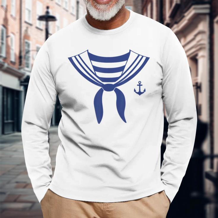 セーラー、コスチューム、セーラー服、セーラー、制服 カーニバルailor Costume アンカー 長袖Tシャツ 高齢者への贈り物