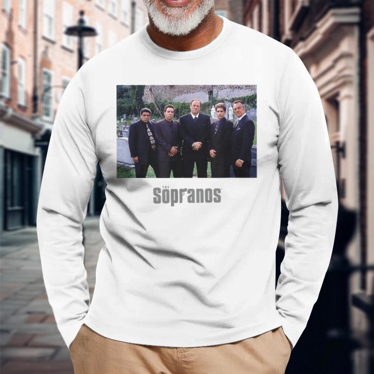 ソプラノス クラシック 墓地 情景 アートワーク グラフィック Papl2590 長袖Tシャツ 高齢者への贈り物