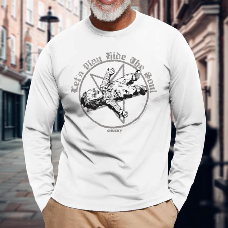 チャッキー Let’S Play Hide Theoul 長袖Tシャツ 高齢者への贈り物