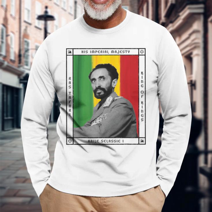 ハイレ・セラシエ一世陛下 長袖Tシャツ 高齢者への贈り物