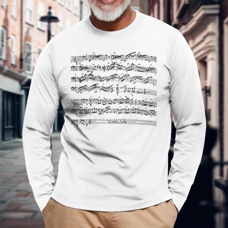 バッハチェロ組曲メヌエットチェリスト 長袖tシャツ 長袖Tシャツ 高齢者への贈り物