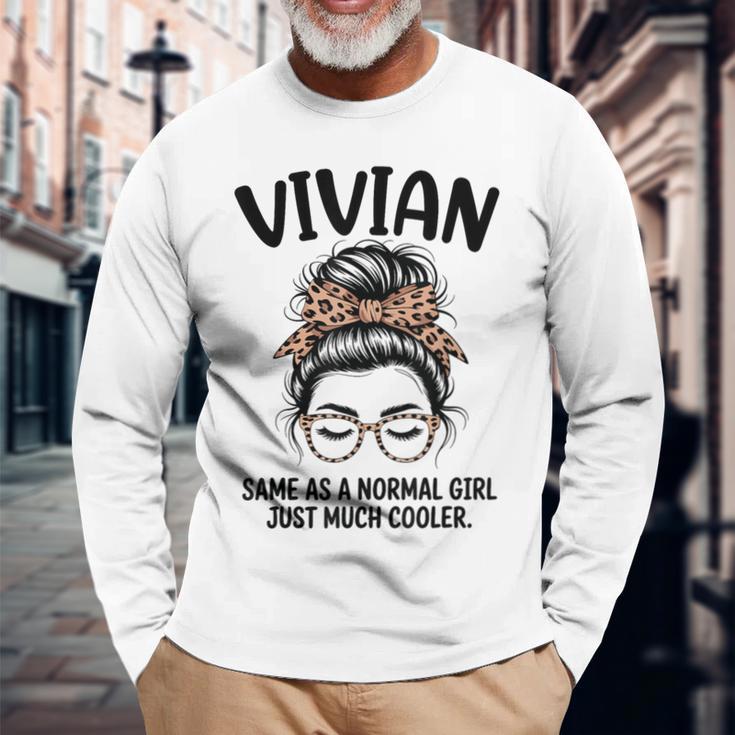 ビビアン ノーマルガールと同じ Just Much Cooler ガールネーム 長袖Tシャツ 高齢者への贈り物