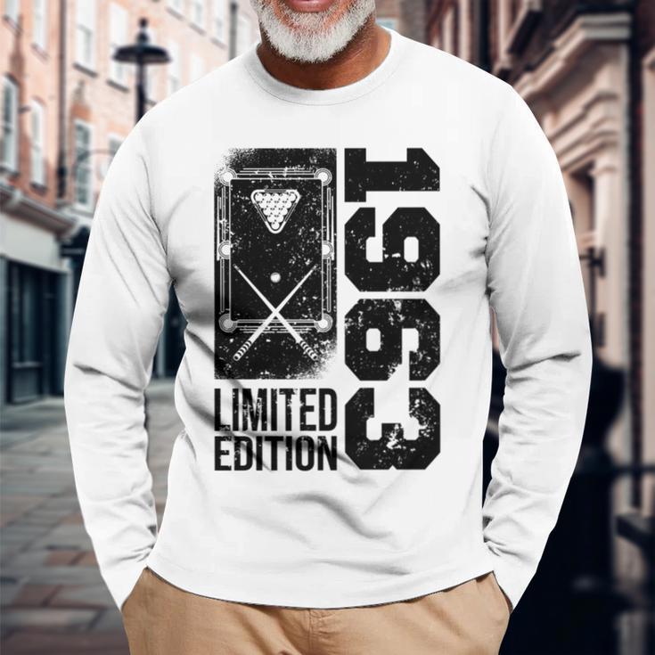 ビリヤード スヌーカーゲーマー ビンテージ 1963 誕生日 プール-ビリヤード 長袖tシャツ 長袖Tシャツ 高齢者への贈り物