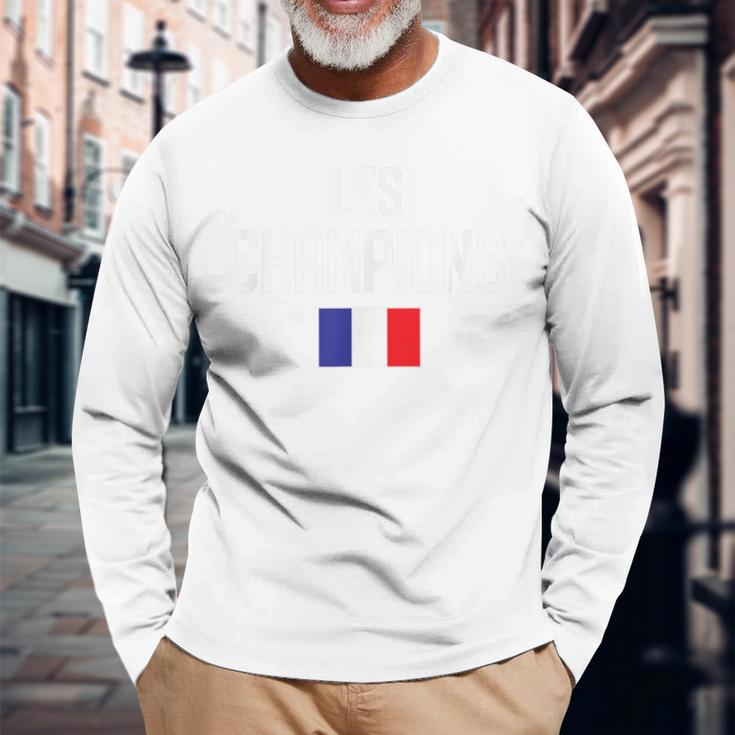 フランス 2018 フットボール サッカー ワールドチャンピオン 長袖Tシャツ 高齢者への贈り物