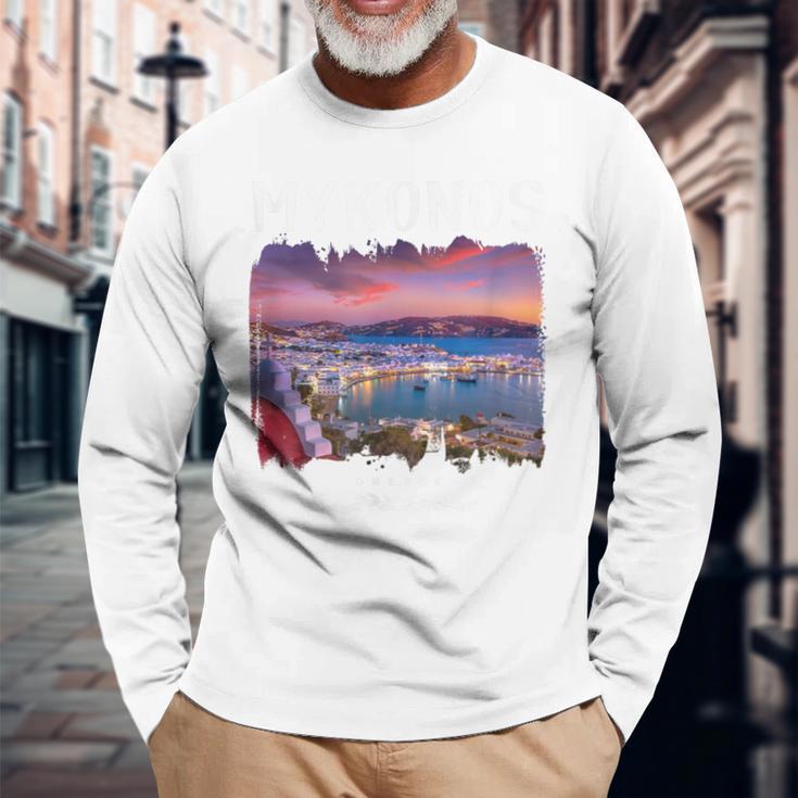 ミコノス島 お土産ミコノス ギリシャミコノス 長袖Tシャツ 高齢者への贈り物