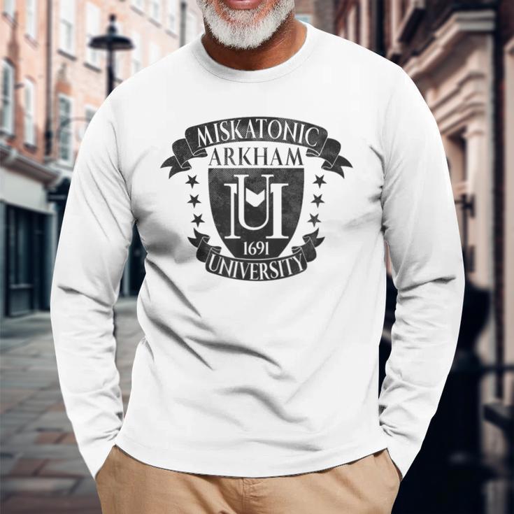 ミスカトニック大学 Arkam 1691 クトゥルフ 長袖Tシャツ 高齢者への贈り物