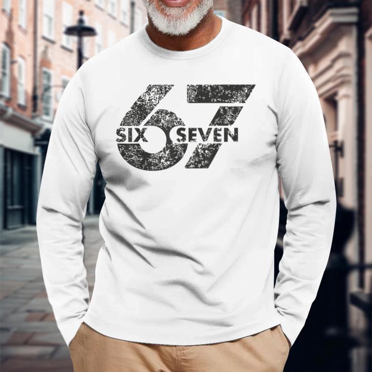 ミーム-67 シックスセブン 長袖Tシャツ 高齢者への贈り物