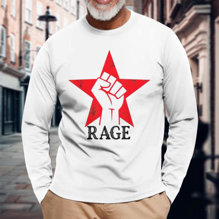 レイジ・アゲインスト・ザ・ミュージック ヴィンテージ クラシック マシンスタイル 長袖Tシャツ 高齢者への贈り物