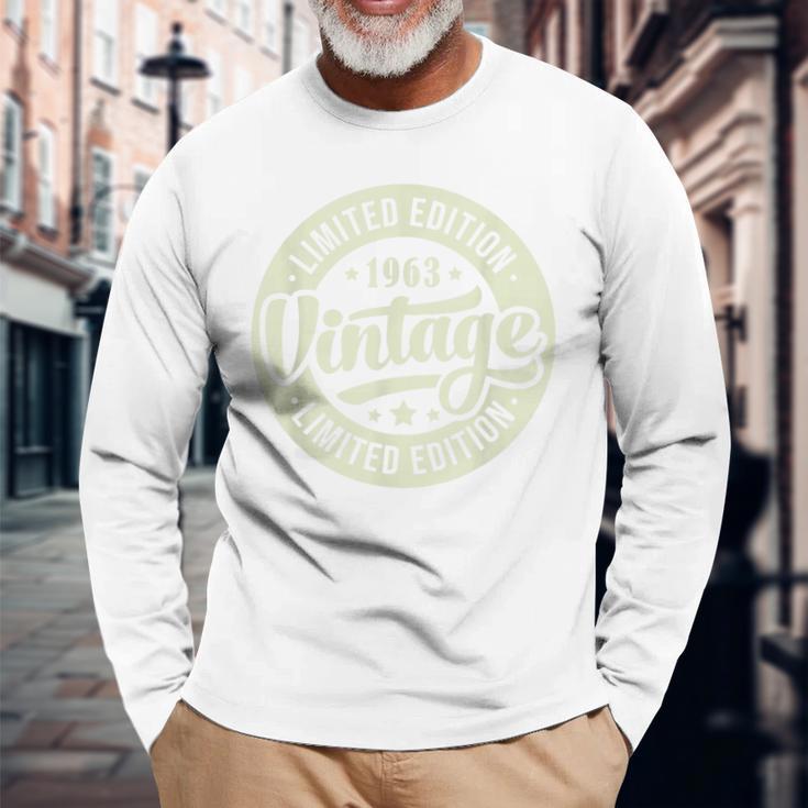 ヴィンテージ 1963 メンズ 限定版 Bday 1963 誕生日 長袖Tシャツ 高齢者への贈り物