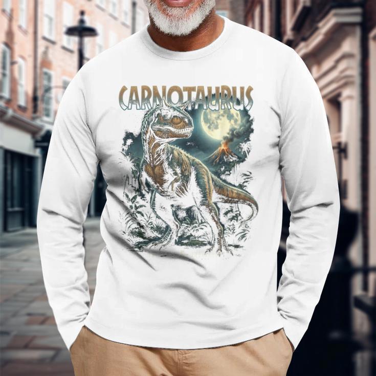 ヴィンテージ カルノタウルス 90年代 ブートレッグ恐竜 先史時代の恐竜 長袖Tシャツ 高齢者への贈り物