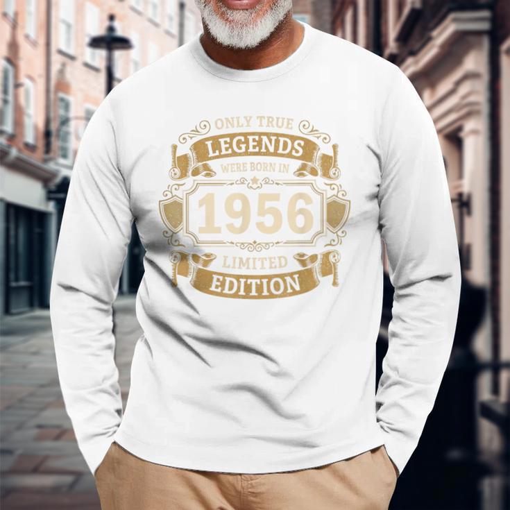 伝説は1956年にヴィンテージ70歳の誕生日に生まれました70歳 長袖Tシャツ 高齢者への贈り物