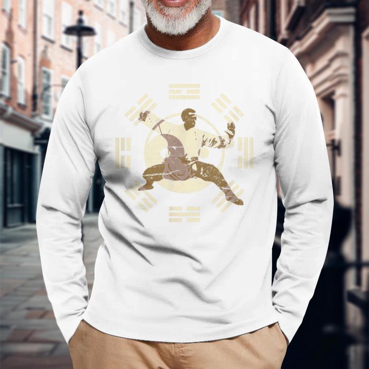 太極拳 太極拳 中華武道 長袖Tシャツ 高齢者への贈り物