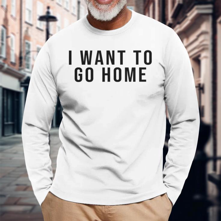 家に帰りたい 長袖Tシャツ 高齢者への贈り物