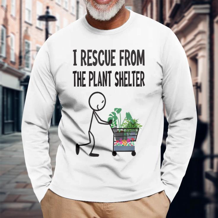 庭師、植物 長袖Tシャツ 高齢者への贈り物