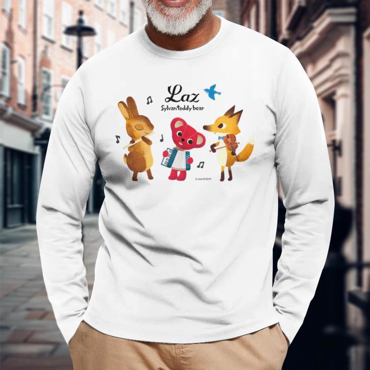森のぬいぐるみラズ 森の音楽隊 長袖Tシャツ 高齢者への贈り物