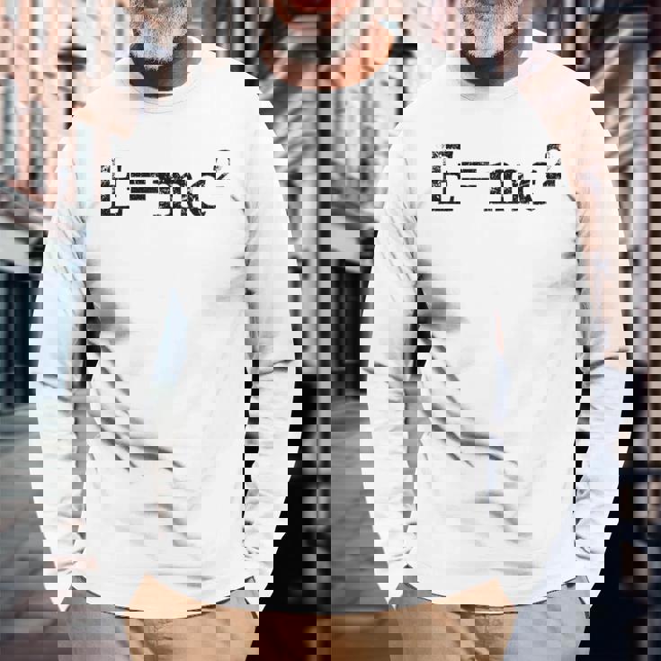 物理相対性理論e Mc2方程式の式 EMc2 長袖Tシャツ 高齢者への贈り物