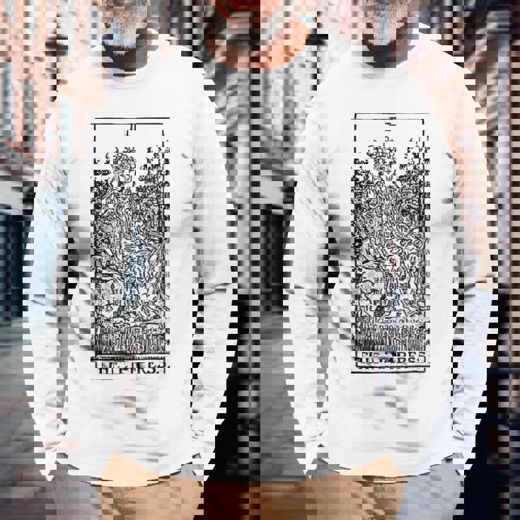 皇后タロットカード 長袖Tシャツ 高齢者への贈り物