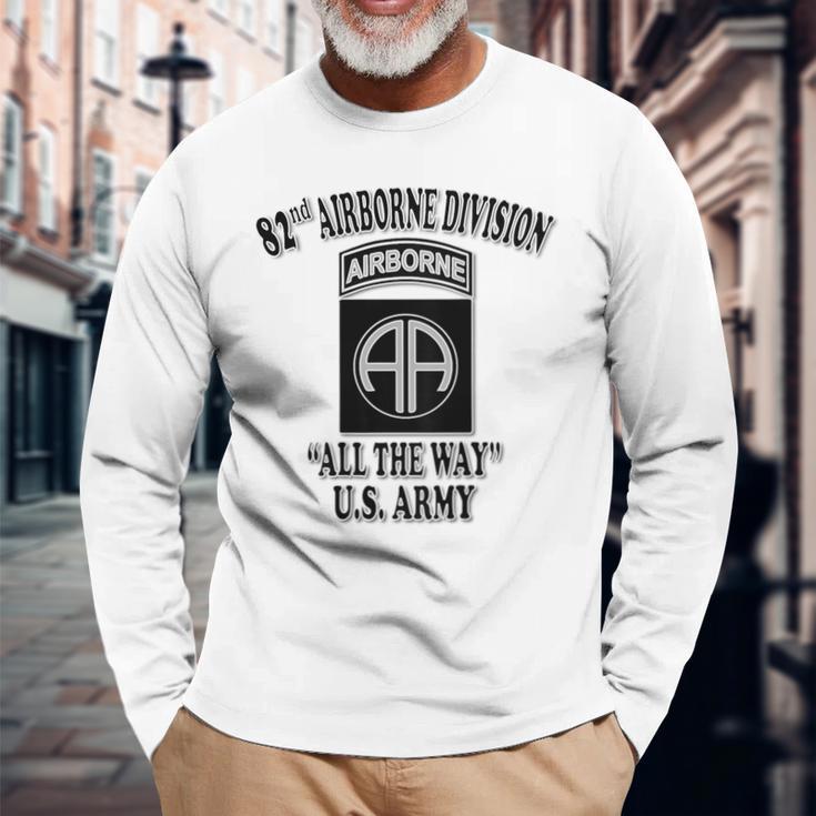 第82空挺師団 バックデザイン 長袖Tシャツ 高齢者への贈り物