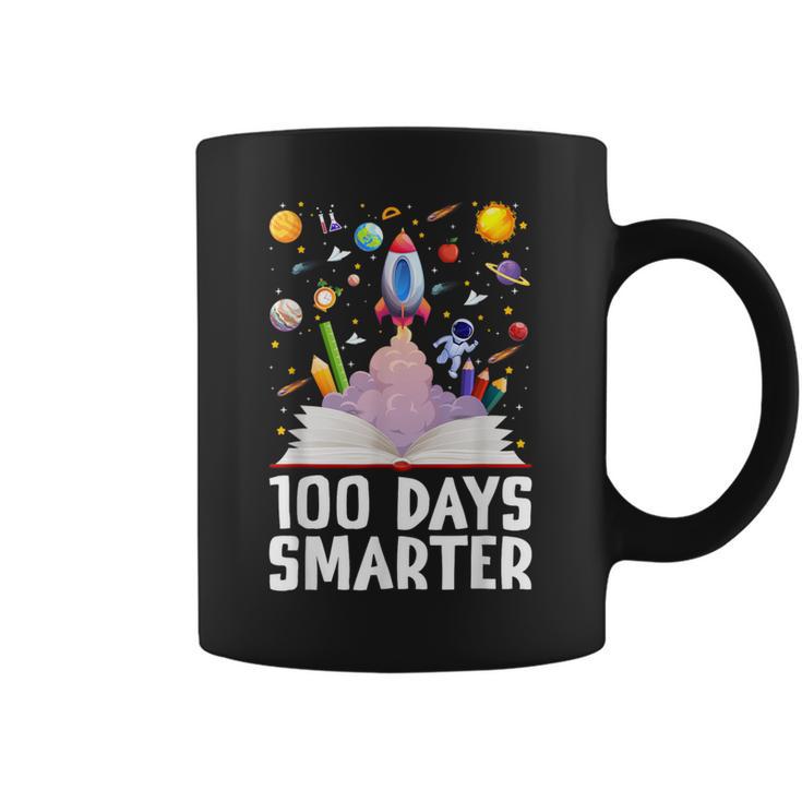 100th Day Of School 100 Days Smarter Books Space Astronaut Graphic Print Coffee Mug