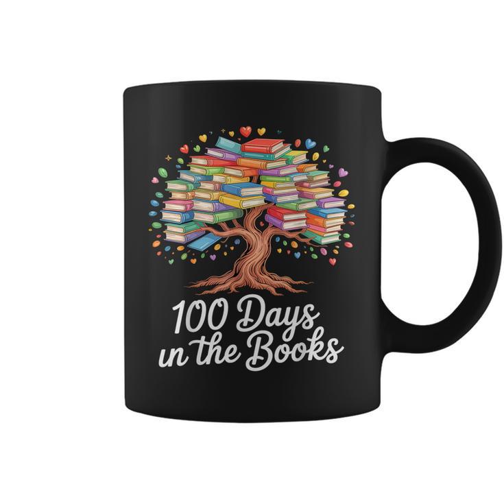 100th Day Of School Books Tree Reading Graphic Print Coffee Mug