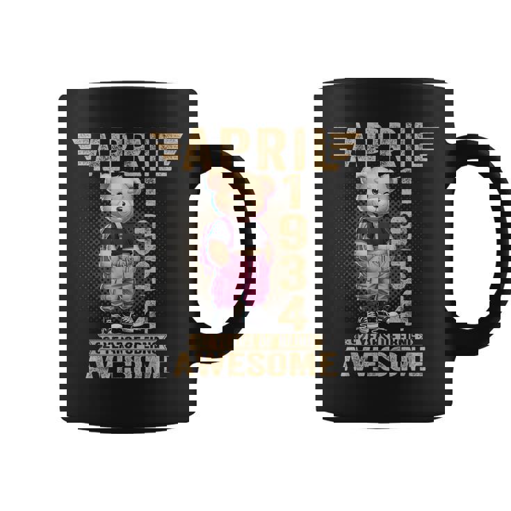 1934年4月 92歳の誕生日 92歳のテディベア Being Awesome コーヒーマグ