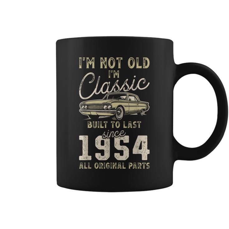 1954年生まれ、72歳の誕生日、クラシックカー コーヒーマグ