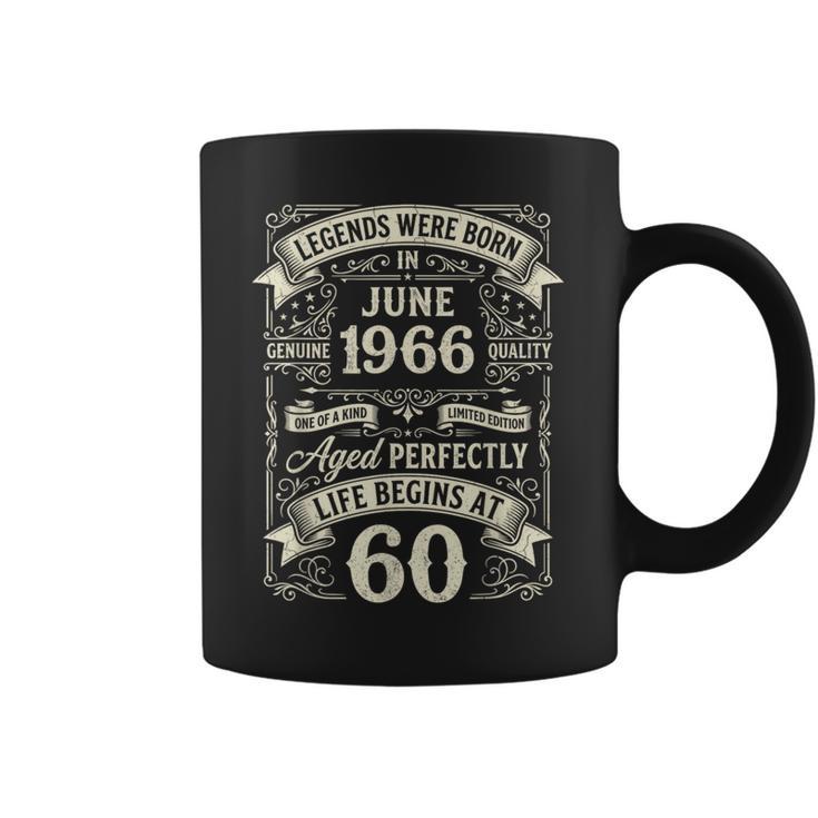 1966年6月生まれのヴィンテージ60歳の誕生日レジェンド。 コーヒーマグ