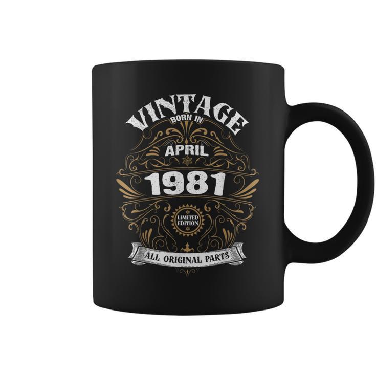 1981年4月生まれ オリジナルパーツ ヴィンテージ 4月 誕生日 コーヒーマグ