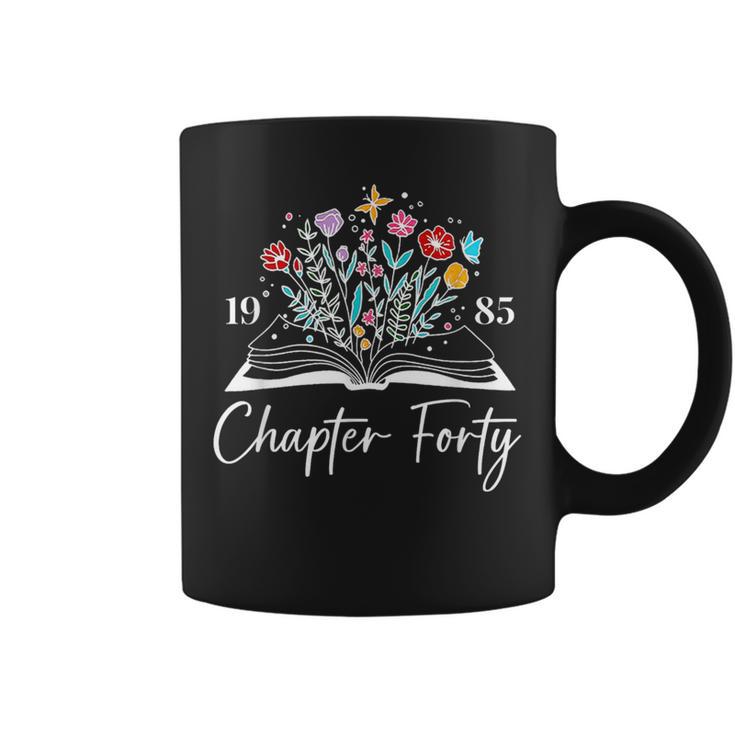 1985 Chapter Forty 40th Birthday Books Themed 40 Year Old Graphic Print Coffee Mug