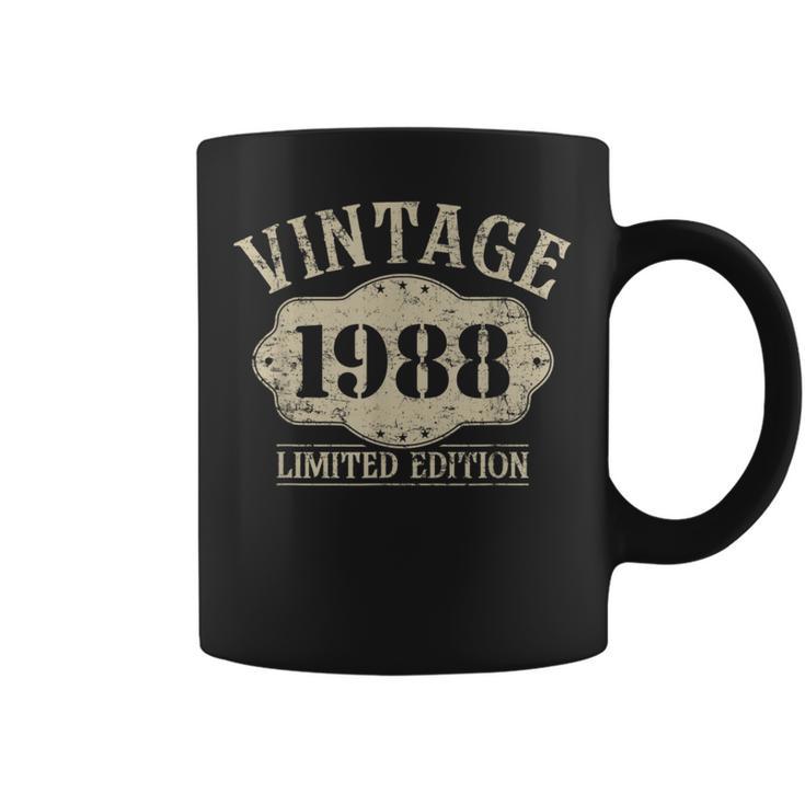 38 Cumpleaños Nacido 1988 Edición Limitadaintage 1988 Taza de café