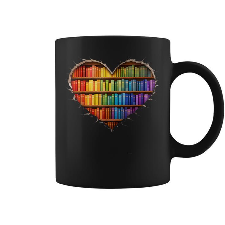 3D Bookshelf Graphic Print Coffee Mug