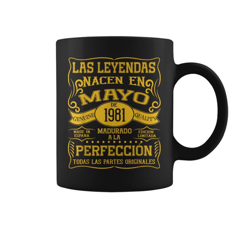 45 Años Cumpleaños Las Leyendas Nacen En Mayo De 1981 Taza de café