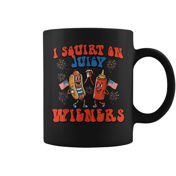 4Th Of July I Squirt On Juicy Wieners Hotdog Men Coffee Mug