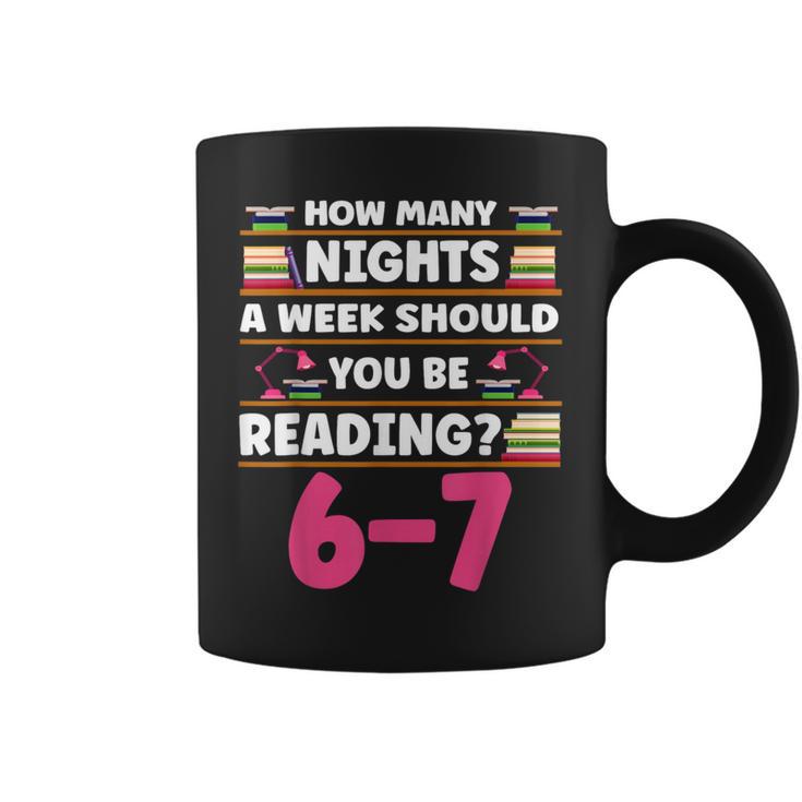 6 7 Meme Book Lover Teachers Bookish Men Women Kids Graphic Print Coffee Mug