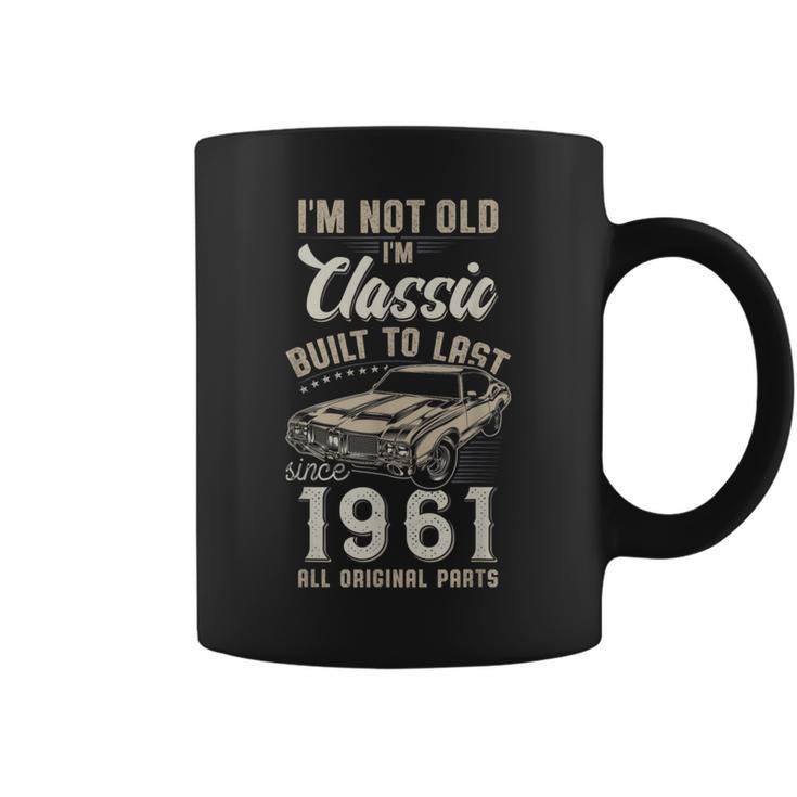 65歳の誕生日 1961年生まれのクラシックカー コーヒーマグ