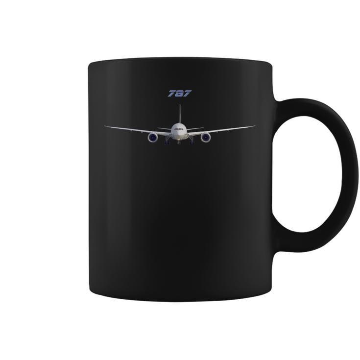 787 乗客機 フロントビュー コーヒーマグ