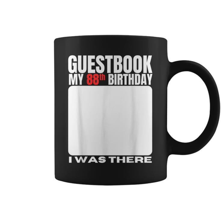 My 88th Birthday Guestbook 88 Years Birthday Party Sign My Graphic Print Coffee Mug