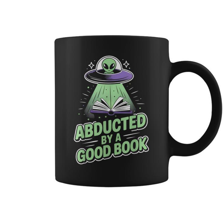Abducted By A Good Book UFO Alien Reading Books Graphic Print Coffee Mug