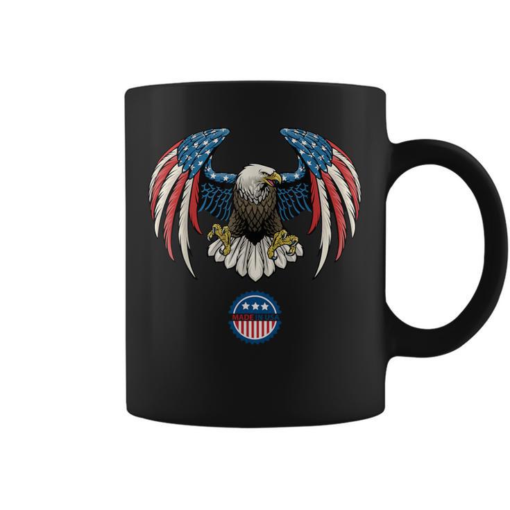 Abstract Unitedtates Of America Wild Eagle With Usa Flag コーヒーマグ