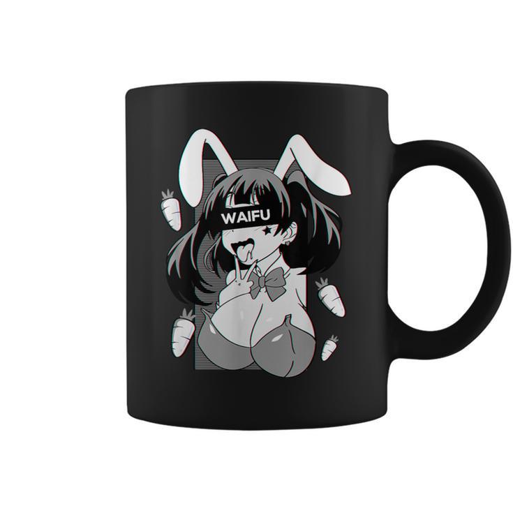 Ahegao Lewd アニメ 顔とウサギの女の子 コスチューム オタク用 コーヒーマグ