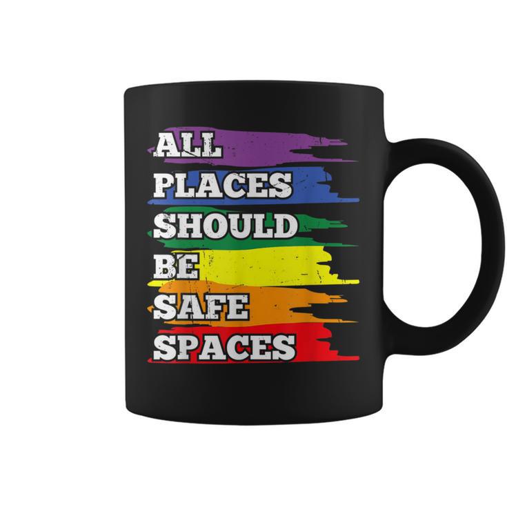 All Placeshould Beafepaces ゲイプライド 同盟国 Lgbtq Month コーヒーマグ