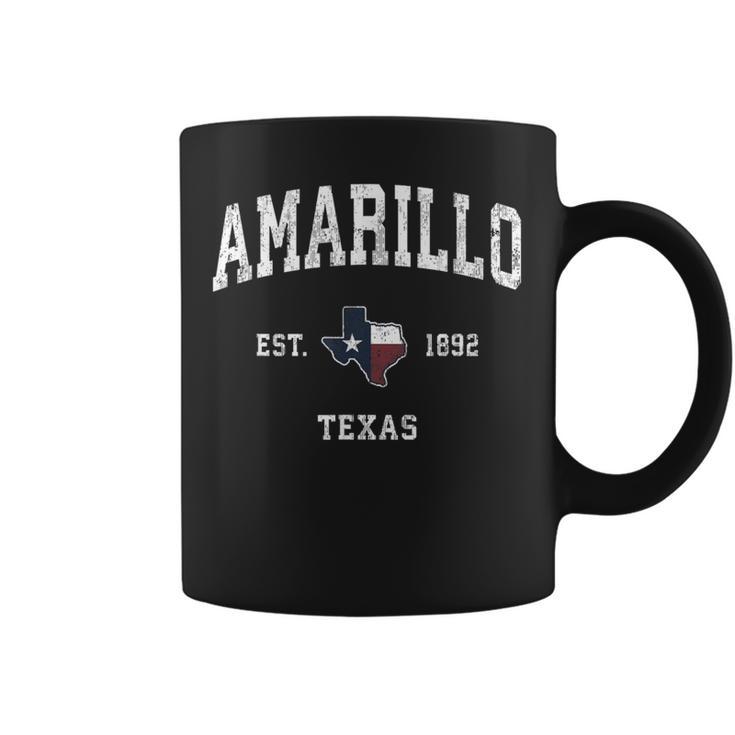 Amarillo Texas Tx ビンテージ州旗スポーツデザイン コーヒーマグ
