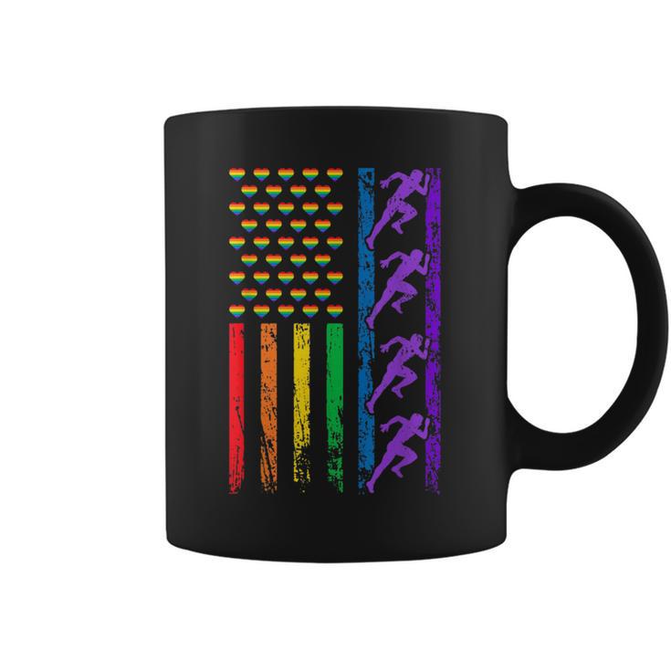 Americanports レインボーフラッグ Lgbt プライド 陸上競技 コーヒーマグ