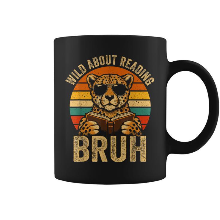 Animal Print Clothes Wild About Reading Bruh Kids Book Lover Graphic Print Coffee Mug