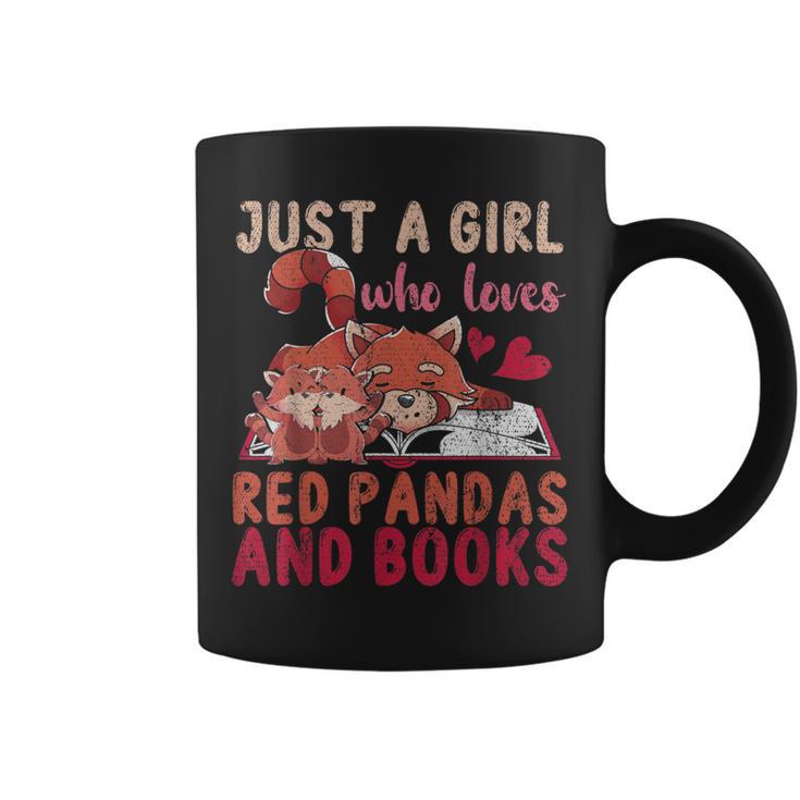 Animal Just A Girl Who Loves Red Pandas And Books Reading Graphic Print Coffee Mug