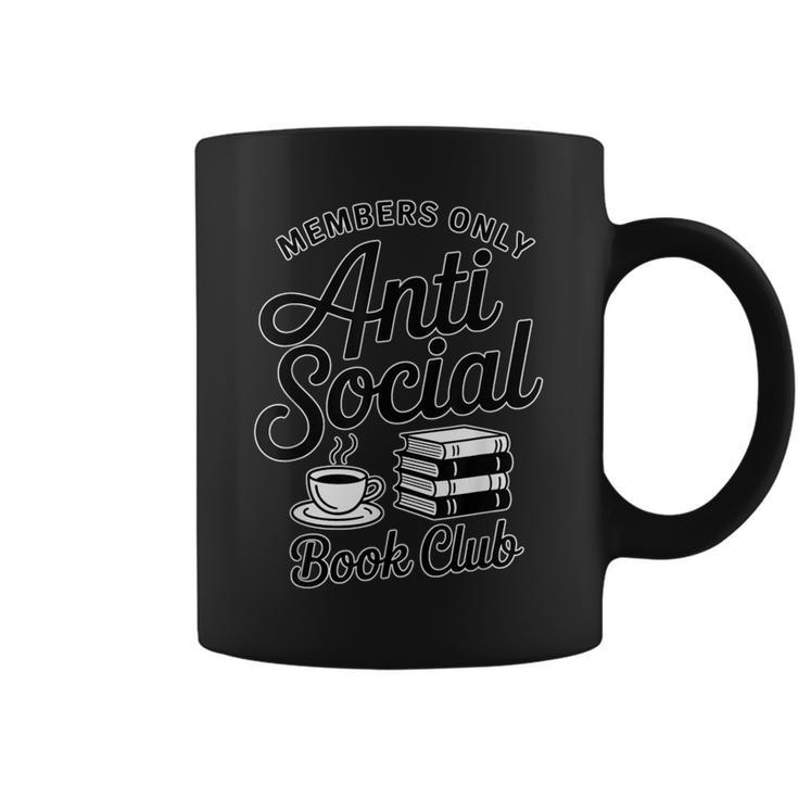 Anti-Social Books Club Members Reading Coffee Lover Graphic Print Coffee Mug