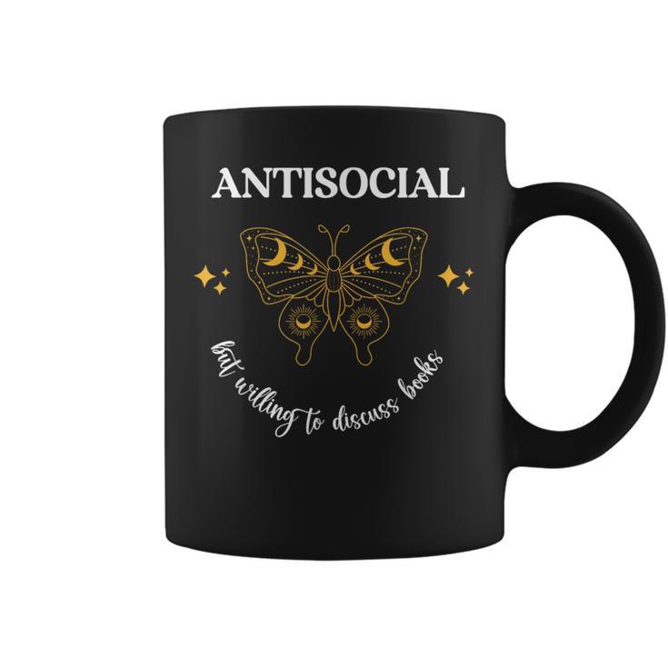Antisocial Book Club Introvert Booklovers For Readers Graphic Print Coffee Mug